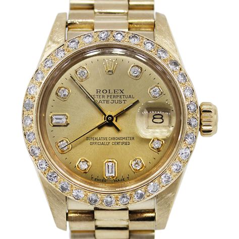 18k gold ladies rolex watch.